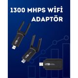 USB Wifi Adaptör – 1200 Mbps Hız - Beyaz