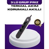 USB Yuvalı Anahtarlı Üçlü Priz 2 Metre Kablolu - EC001Z-569WZ9 - Renkli