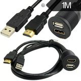 Usb2.0+hdmı Panel Tipi Uzatma Kablosu 1.8 Metre