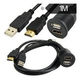 Usb2.0+hdmı Uzatma Kablosu - Panel Tipi - Yuvarlak - 1.8 Metre