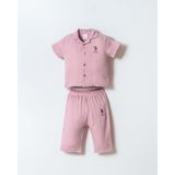 USB2978 - Somon - U.s.polo Assn. Kız Bebek Gömlek Pijama Takımı - Nil - 18 - 24 Ay