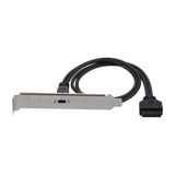 Usb3.0 Anakart 20 Pin Dişi To Type C Breketi 19 Pin -type C Çevirici