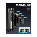 Usb3.1 Gen2 10GBPS M.2 Nvme SSD Disk Kutusu Alüminyum - 1 GB - 00-Siyah - Beyaz - Option-1
