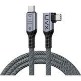 Usb4 Kablo 90 Derece Usb-C To Usb-C 40GBPS Veri Aktarım, 240W Pd Hızlı Şarj, 8K@60Hz Görüntü Desteği, Thunderbolt 3/4 ile Uyumlu, Örgülü Dayanıklı Şar