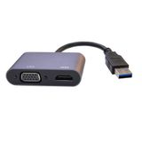 USB'den Vga+Hdmi'ye dönüştürücü 1080P Çoklu Ekran yansıtma ve genişletme kablosu