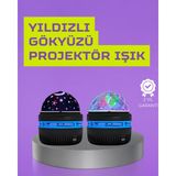 Usb’li Yıldız Projektör Lamba – Döner Galaxy Işık Şovu, Çocuk ve Yetişkin Uyku Lambası - Lisinya