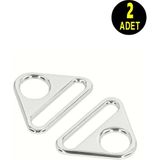 Usin 2 Adet 4 cm Çanta Sapı Branda Çadır Kemer Yük Bağlama Gerdirme Delikli Metal Tokası