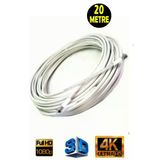 Usin 20 Metre 64 Tel Rg6/U4 Full Hd 3D 4K Anten Tv Çanak Uydu Lnb Kablosu (F Konnektör Takılı Hazır )