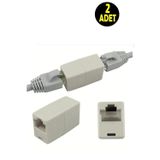 Usin 2Adet Rj45 Cat5 Cat6 Cat7 Cat8 Ethernet Internet Kablosu Uzatıcısı Dişi Dişi Birleştirici Ara Aparat