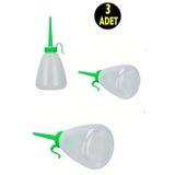 usin 3 ADET Motor Siliikon Makina Makine Yağı Yağlama Plastik Şişesi 150 Ml Huni Ağızlı Damlalık Şişe