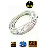 Usin 5 Metre 64 Tel Rg6/U4 Full Hd 3D 4K Anten Tv Çanak Uydu Lnb Kablosu ( F Konnektör Takılı Hazır )