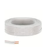 usin 5 Metre Beyaz 2 * 0,75 Hoparlör Ses Sitemi Kablosu - Hoporlör Elektrik Tesisat Kordon Kablosu (Beyaz, 5 METRE)