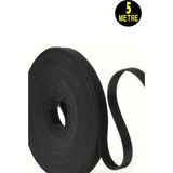 Usin 5 Metre Dar Dokuma Kolon Kumaş 2 cm Çanta Tasma Sapı Askısı Bagaj Yük Valiz Çadır Bağlama Ipi - Siyah