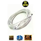 Usin 50 Metre 64 Tel Rg6/U4 Full Hd 3D 4K Anten Tv Çanak Uydu Lnb Kablosu F Konnektör Takılı Hazır