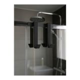 Usin Banyo Duşakabin Camına Takılan Askılık Duşakabin Havlu Lif Bornoz Askısı (Siyah)