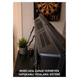 Usin Mobilyaya Yapışkanlı V Tipi LCD TV Askısı Sabitleme Çoçuk Evcil Hayvan Deprem Koruma Güvenlik Kemeri