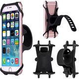 usin Motosiklet, Mobilet, Motor, Bisiklet, Scooter Gidon Uyumlu Kauçuk Cep Telefonu Tutacağı, Siyah