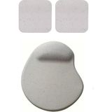 Usin Oval Gri Kum Desen Bilek Destekli Mouse Pad + 2 Adet Kupa Fincan Bardak Altlığı Altlık Set