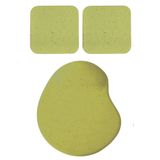 Usin Oval Haki Rengi Kum Desen Bilek Destekli Mouse Pad + 2 Adet Kupa Fincan Bardak Altlığı Altlık Set