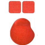 Usin Oval Kırmızı Kum Desen Bilek Destekli Mouse Pad + 2 Adet Kupa Fincan Bardak Altlığı Altlık Set