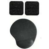 Usin Oval Kum Desen Bilek Destekli Mouse Pad + 2 Adet Kupa Fincan Bardak Altlığı Altlık Set (siyah)
