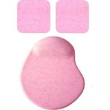 usin Oval Pembe Kum Desen Bilek Destekli Mouse Pad + 2 Adet Kupa Fincan Bardak Altlığı Altlık Set