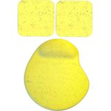 Usin Oval Sarı Kum Desen Bilek Destekli Mouse Pad + 2 Adet Kupa Fincan Bardak Altlığı Altlık Set