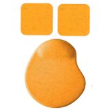 Usin Oval Turuncu Kum Desen Bilek Destekli Mouse Pad + 2 Adet Kupa Fincan Bardak Altlığı Altlık Set