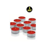 Usin Suda Yüzen Restoran Cafe Bar Sarı Mavi Kırmızı Pembe Renk Yuvarlak Tea Light Mum - 8 Adet
