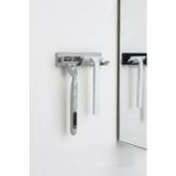 Usin Yapışkanlı Traş Bıçak Bıçağı 2 Jilet İçin Traş Bıçaklık 2li Jiletlik Banyo Organizer (gri)