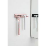 Usin Yapışkanlı Traş Bıçak Bıçağı 2 Jilet İçin Traş Bıçaklık 2li Jiletlik Banyo Organizer (pembe)