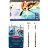 Üsküdar Sanat DERWENT Suluboya Kalem seti - Watercolour Kalem seti Suluboya Defter ve Kalem seti