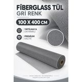 Üsküdar Sineklik Sineklik Tül Fiberglass 100 x 400 cm Yırtılmaya Dayanıklı Malzeme ile Güçlü Koruma - Gri