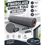 Üsküdar Sineklik Sineklik Tülü 100 Metre x 80 cm Yırtılmaya Dayanıklı Fiberglass Malzeme - Gri