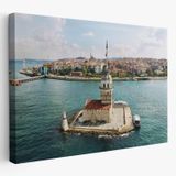 Üsküdar ve Kız Kulesi Dekoratif Kanvas Tablo, Duvar Dekoru 6509