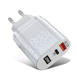 Uslion 20 W USB QC 3.0 Şarj PD 3.0 Beyaz Hızlı Şarj Aleti Şarj Başlık