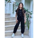 Uslu Kids Kız Çocuk Gömlek Pantolon 2 Li Takım - 4 - 5 Yaş - Siyah