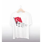 Uslucan Alışveriş 19 Mayıs Atatürkü Anma Gençlik Ve Spor Bayramı Baskılı Oversize T-shirt - Beyaz