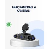 Uslucan Alışveriş 4 Kameralı Araç Içi Kamera 1080P Gps Takip Wifi Gece Görüşlü
