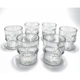 Uslucan Alışveriş 6'lı Kurukafa Şeffaf Cam Shot Bardağı Seti 6x5 cm - 6 x 5 cm