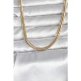 Uslucan Alışveriş Cm 14K Gold Renk Yassı Yılan Zincir Model 45 Cm Kadın Kolye