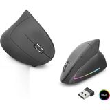 Uslucan Alışveriş Ergonomik Dikey Gaming Mouse Dual Mode 1600 Dpi Sessiz Rgb - Siyah ND1211 - Seçenek