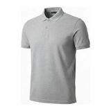 Uslucan Alışveriş Erkek Pike Kumaş Düğmeli Yaka Regular Fit Günlük Kısa Kol Tişört T-Shirt - Gri