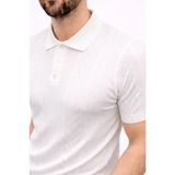 Uslucan Alışveriş Erkek Yazlık Triko Tişört Kısa Kol Polo Yaka Düğmeli T-Shirt - Beyaz