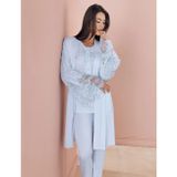 USLUCAN ALIŞVERİŞ Espuar 757 Penye 3'lü Sabahlık Pijama Takımı