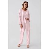 Uslucan Alışveriş Freshness 321 Kadın Sabahlıklı Pijama Takımı - Pembe - XL