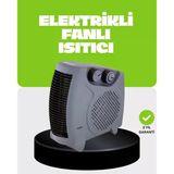 Uslucan Alışveriş Güvenli Elektrikli Fanlı Isıtıcı Termostatlı Hızlı Isıtma
