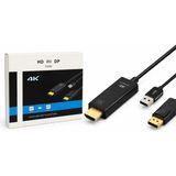 Uslucan Alışveriş Hdmı USB To Displayport Aktif Dönüştürücü Kablo 4K 60Hz 26 cm HDX7901