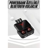 Uslucan Alışveriş Kablosuz Bluetooth Kulaklık Powerbank Özellikli Göstergeli Hd Mikrofon