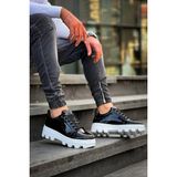 Uslucan Alışveriş KB-056 Kuback Siyah Rugan Beyaz Yüksek Taban Günlük Spor Ayakkabı - Siyah4